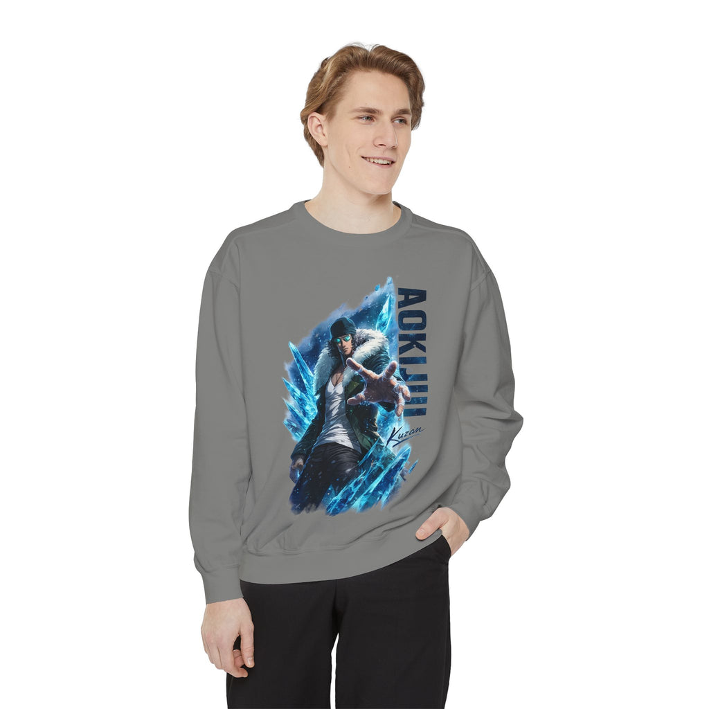 Aokiji Ice Admiral Illustration Sweatshirt | Anime Marine Navarch