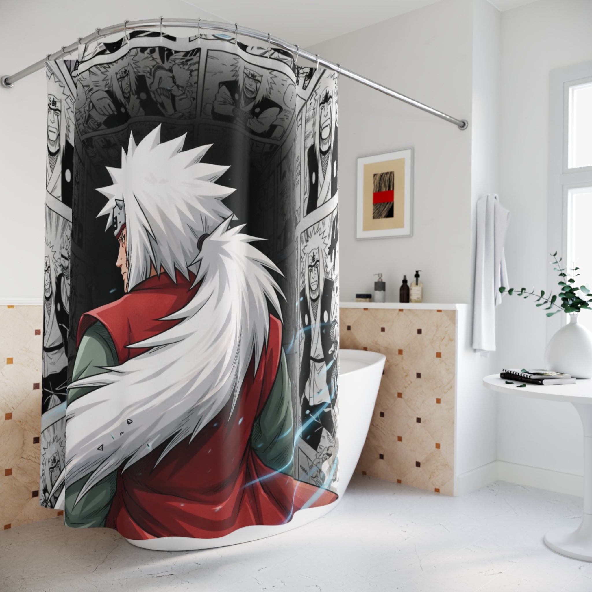 Jiraiya Anime Manga Panel Shower Curtain | Bathroom Decor