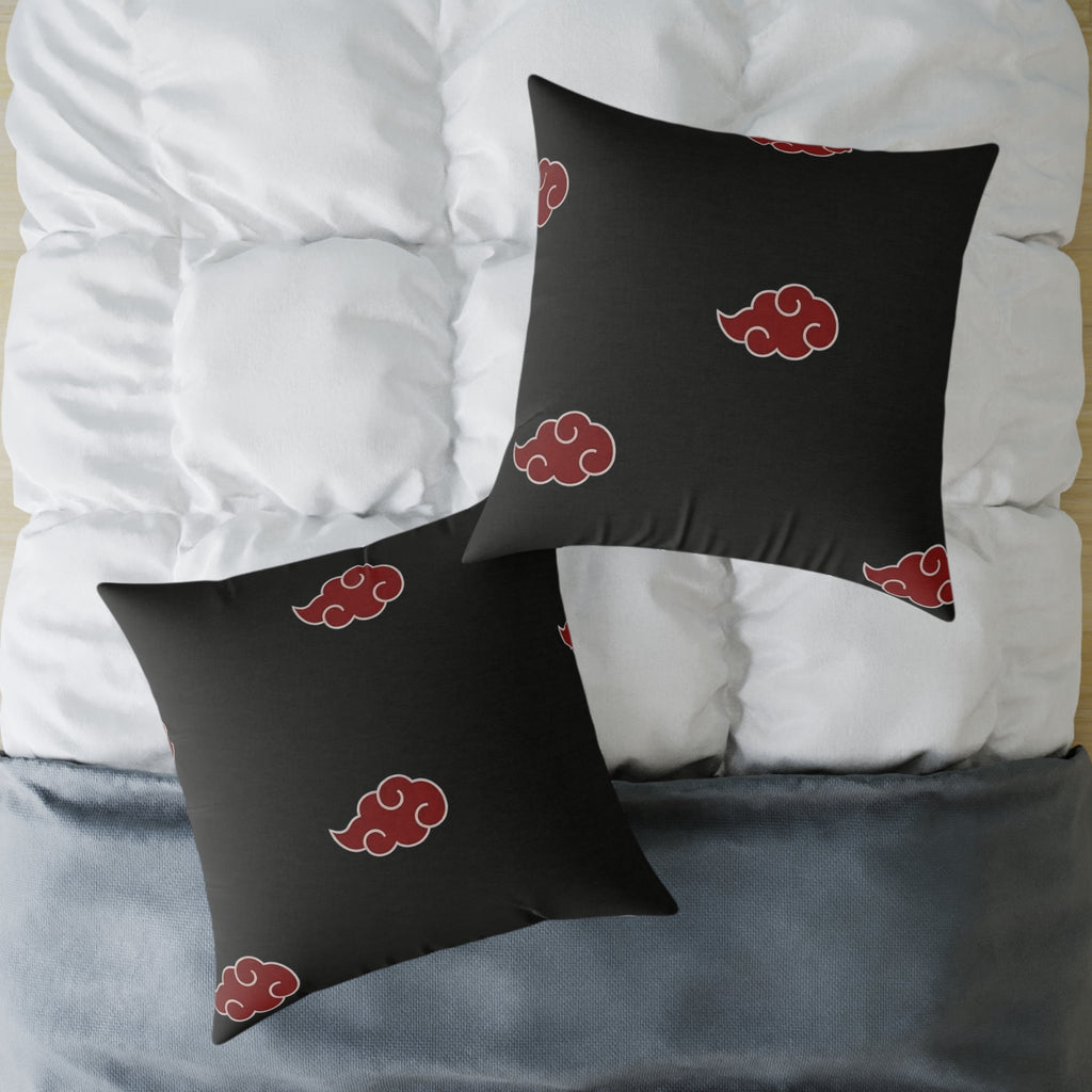 Red Akatsuki Cloud Pillow | Anime Pattern Accent Pillow
