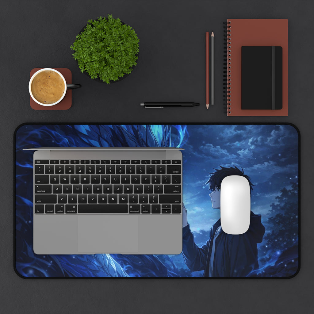 Dragon Bond Desk Mat — Anime Blue Dragon Gaming Mouse Pad