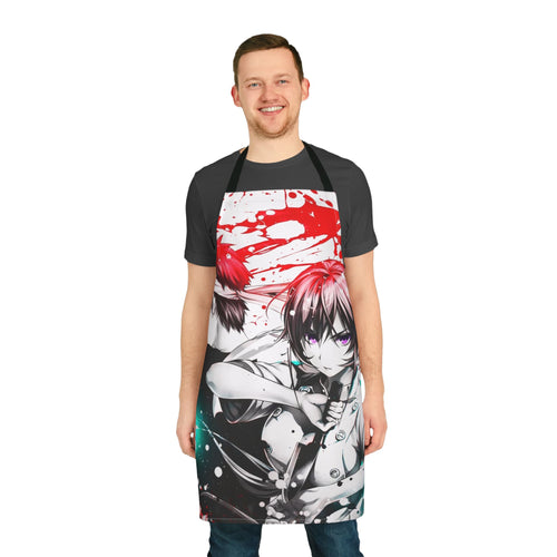 Anime Dark Duo Apron | Blood Splatter Kitchen Apron