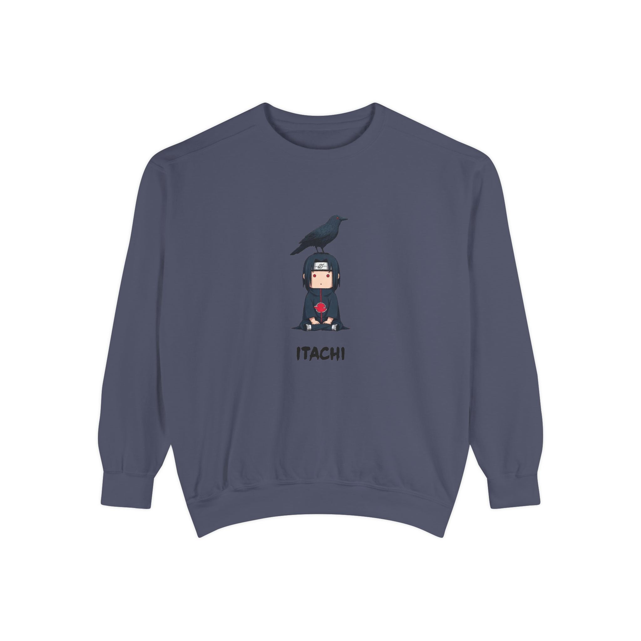 Chibi Ninja Illustration Sweatshirt | Anime Ninja Crow Graphic