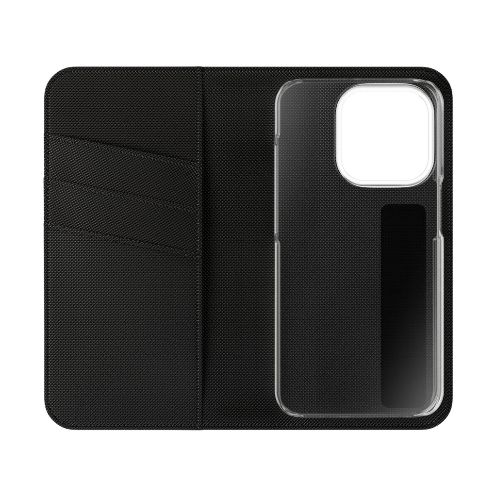 Samurai Flame Illustration Flip Phone Case - Magnetic Wallet Cover