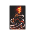Flaming Fist Pirate Metal Art Sign | Luffy Fire Graphic Wall Decor