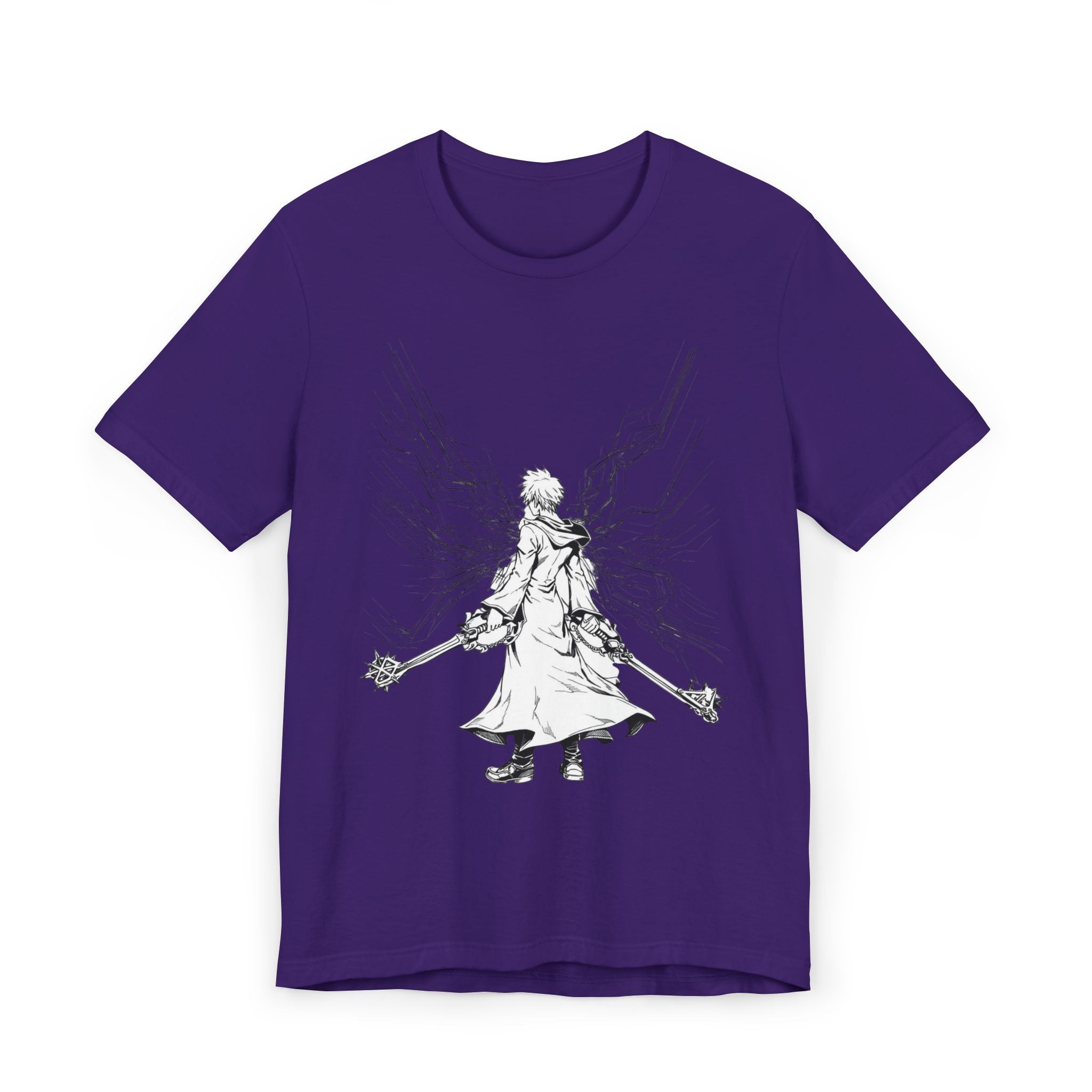 Angelic Warrior Sketch T-Shirt | Fantasy Illustration, Sword & Wings