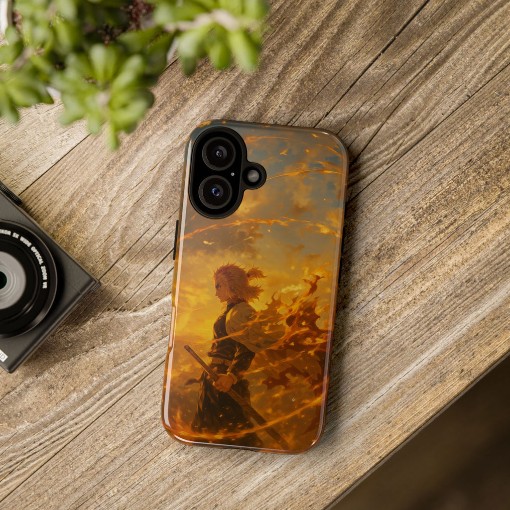 Flame Samurai Phone Case | Sunset Warrior iPhone Case