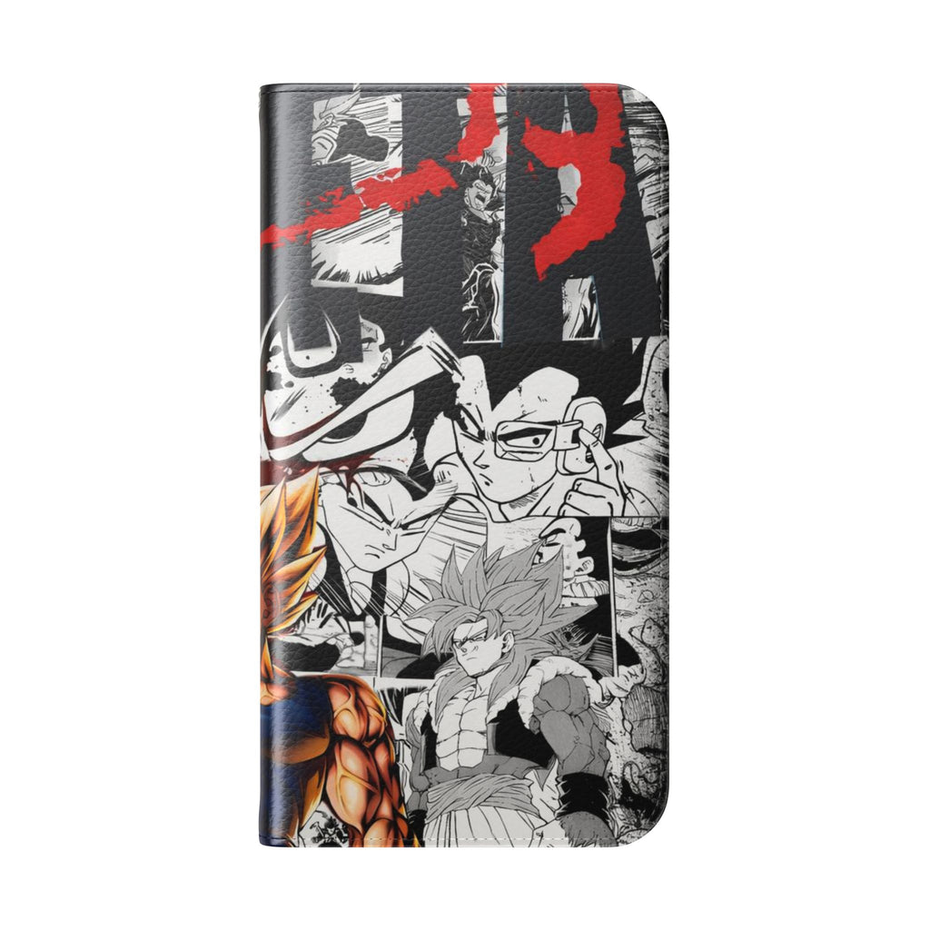 Anime Saiyan Collage Flip Case — Super Saiyan Goku Phone Wallet
