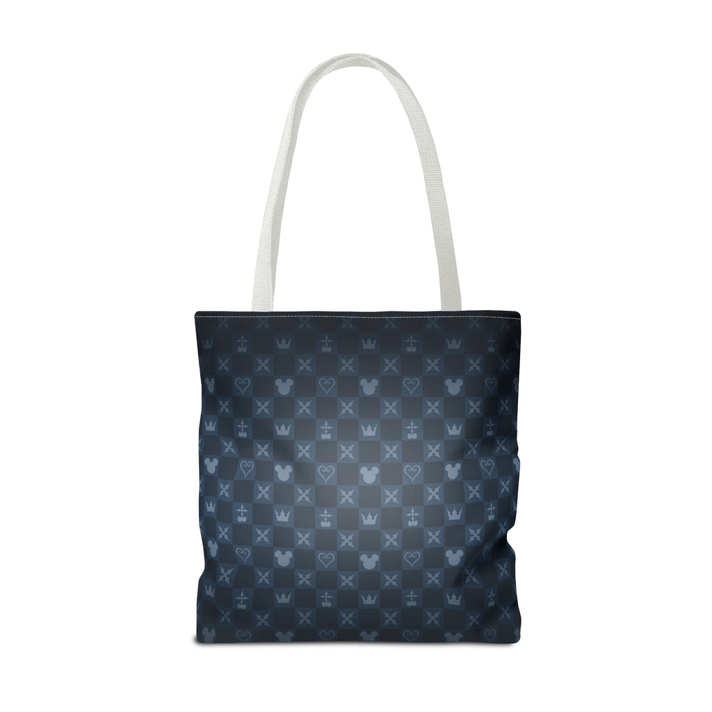 Dark Blue Patterned Monogram Tote | All-Over Print Tote