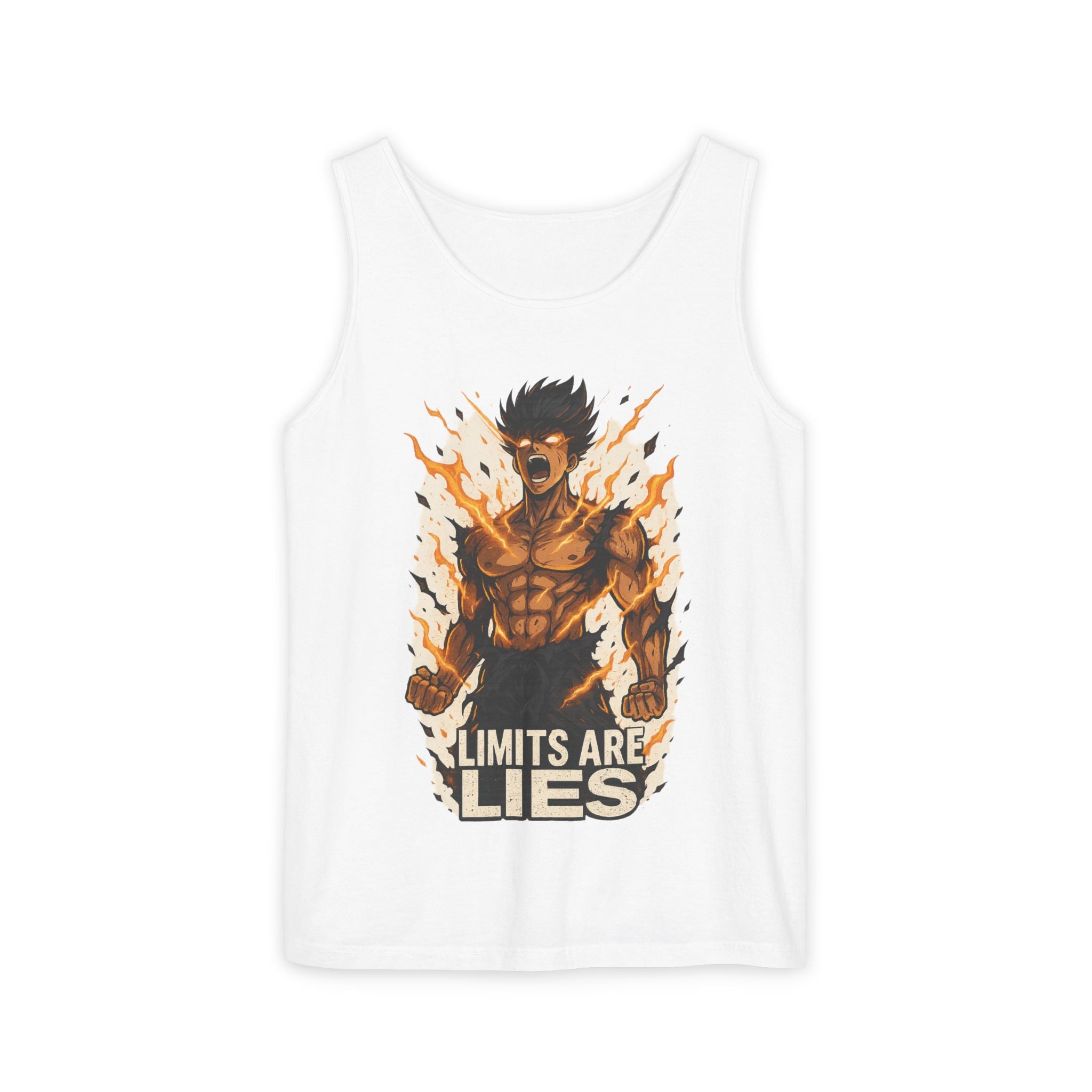 Unisex Motivational Graphic Tank Top - Limits Are Lies, Fitness Apparel, Workout Shirt, Gymwear, Summer Fashion
