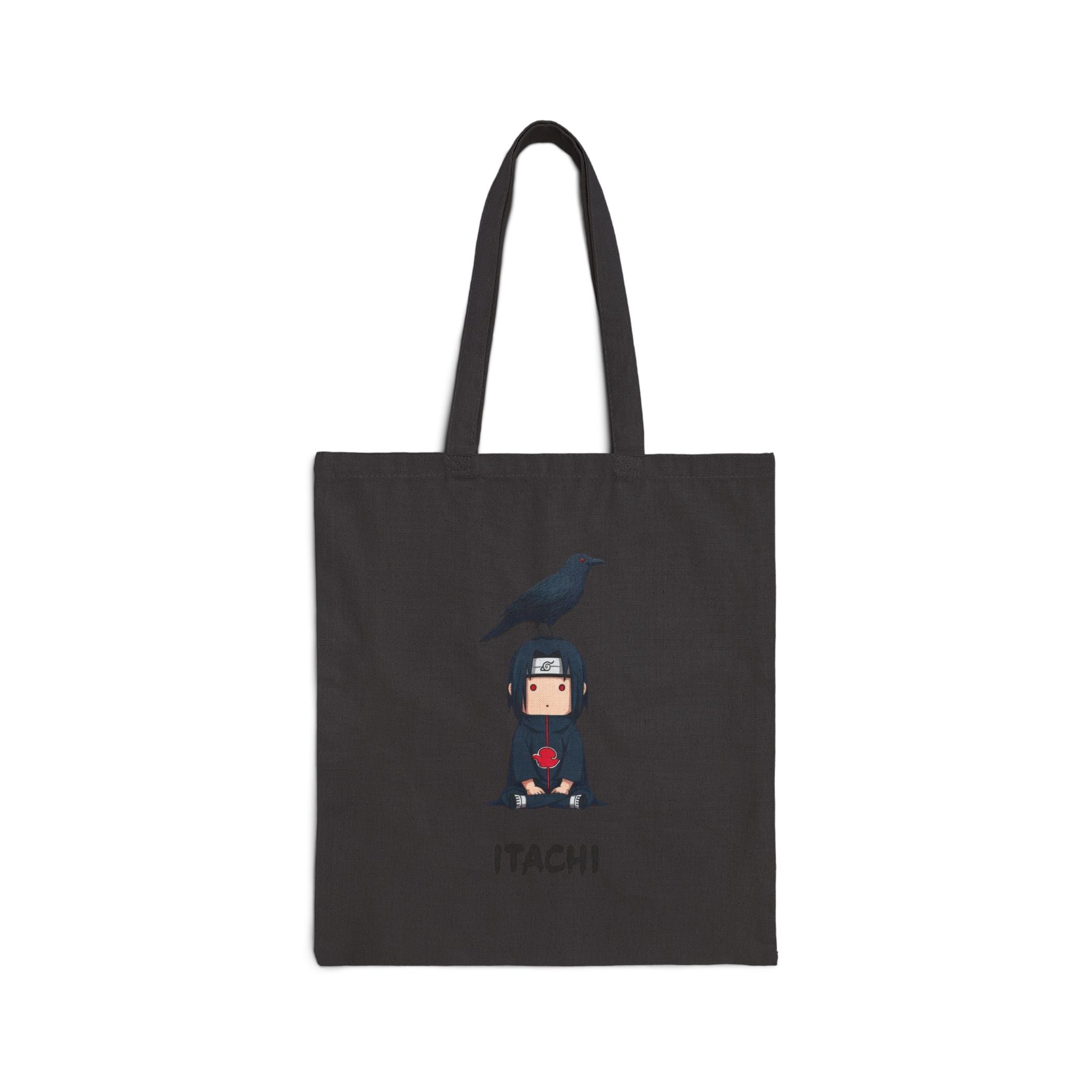 boy chibi with crow Tote Bag | Anime character illustration, minimalist canvas tote