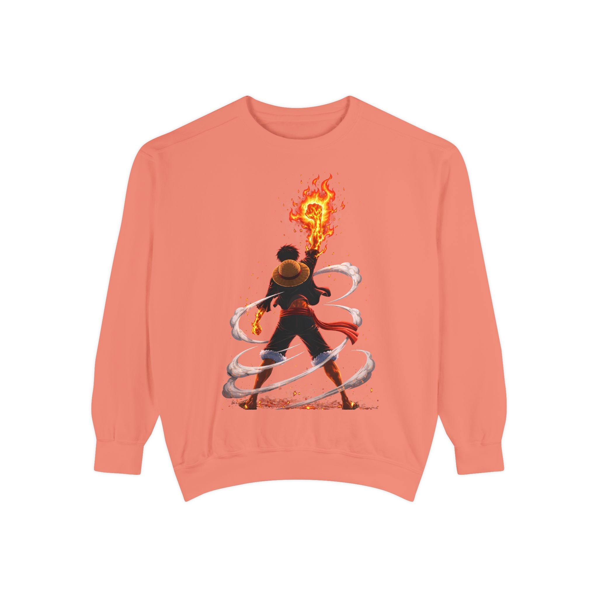 Fire Mage Illustration Sweatshirt | Fantasy Wizard Flame Art
