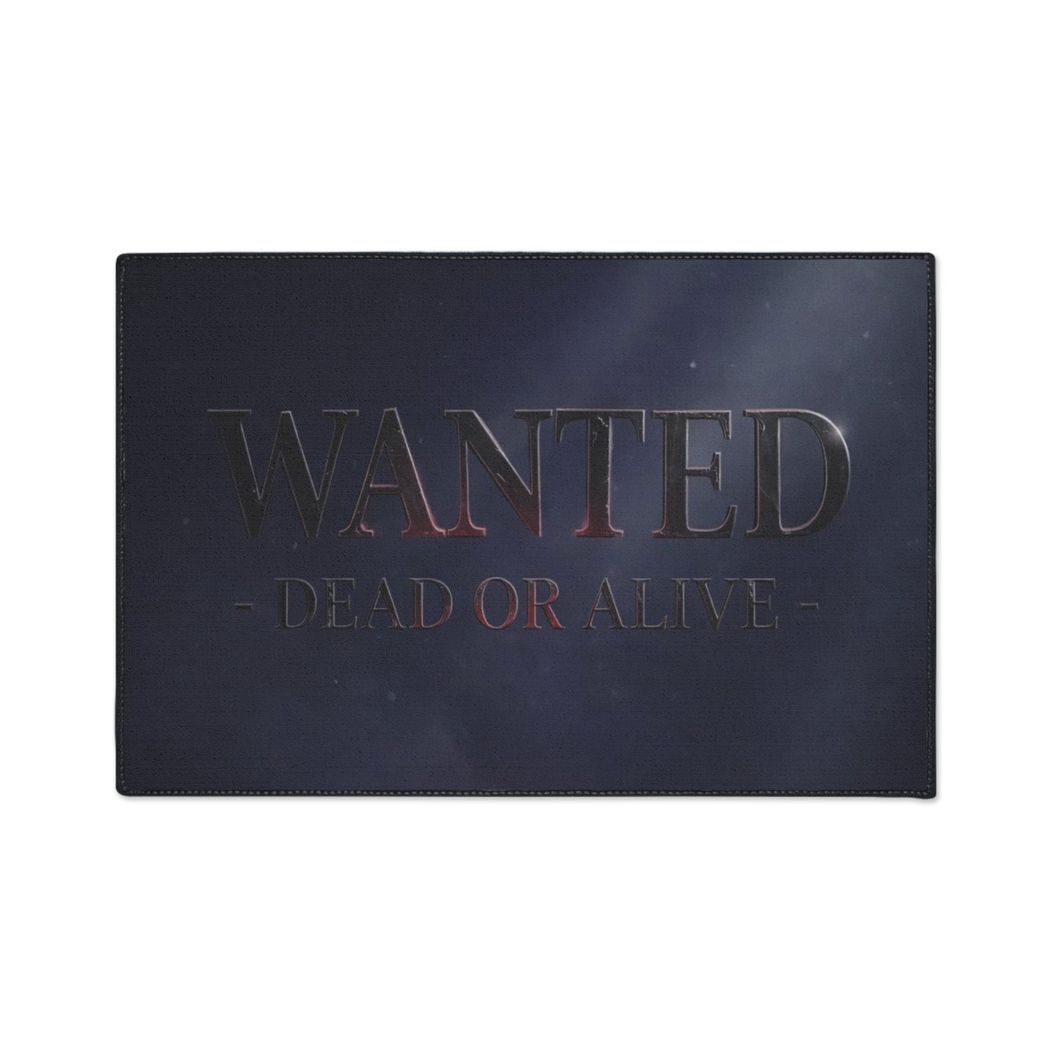 WANTED Dead or Alive Floor Mat | Vintage Western Poster, Dark Moody Entry Rug