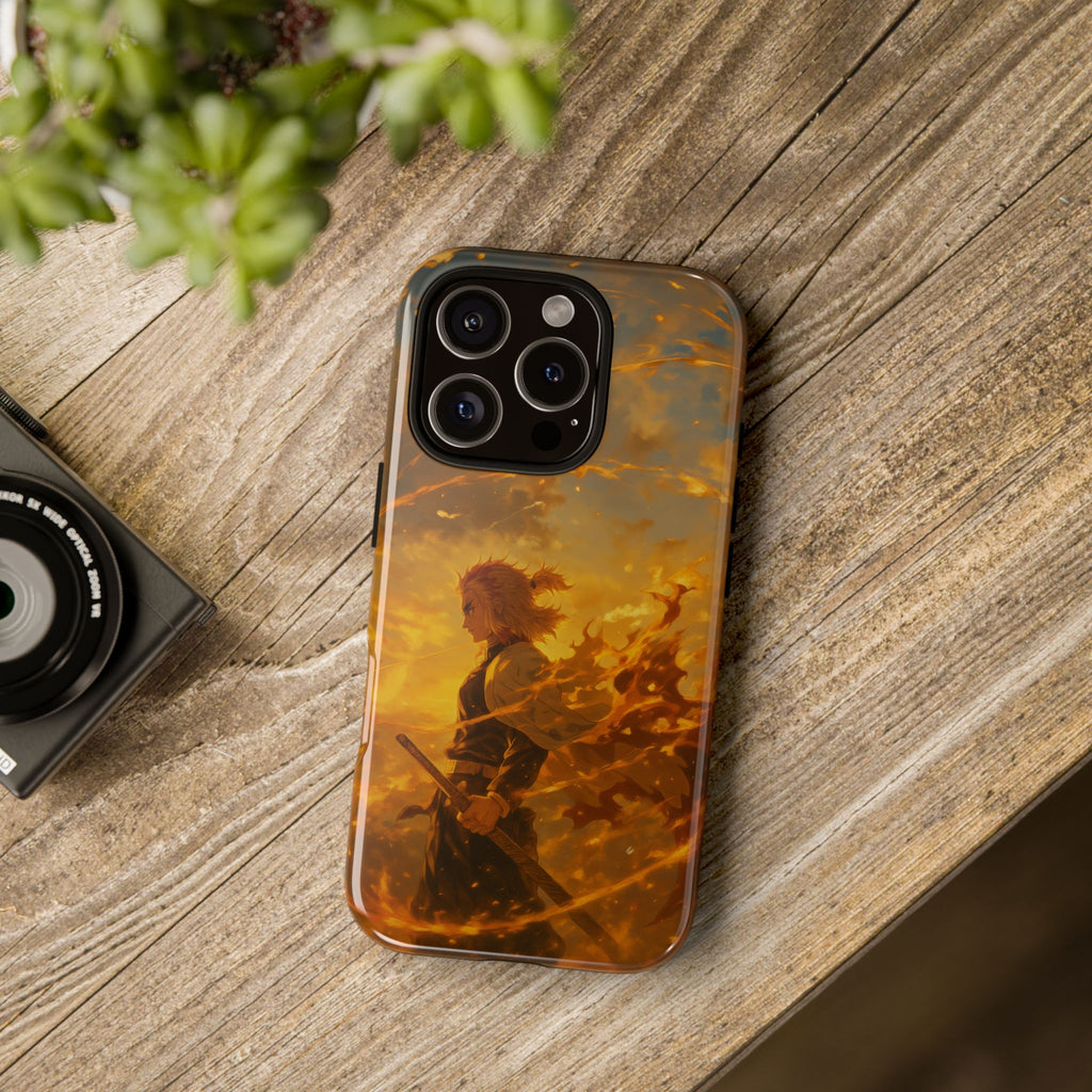 Flame Samurai Phone Case | Sunset Warrior iPhone Case