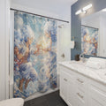 Celestial Twins Magic Sigil Shower Curtain | Fantasy Anime Illustration