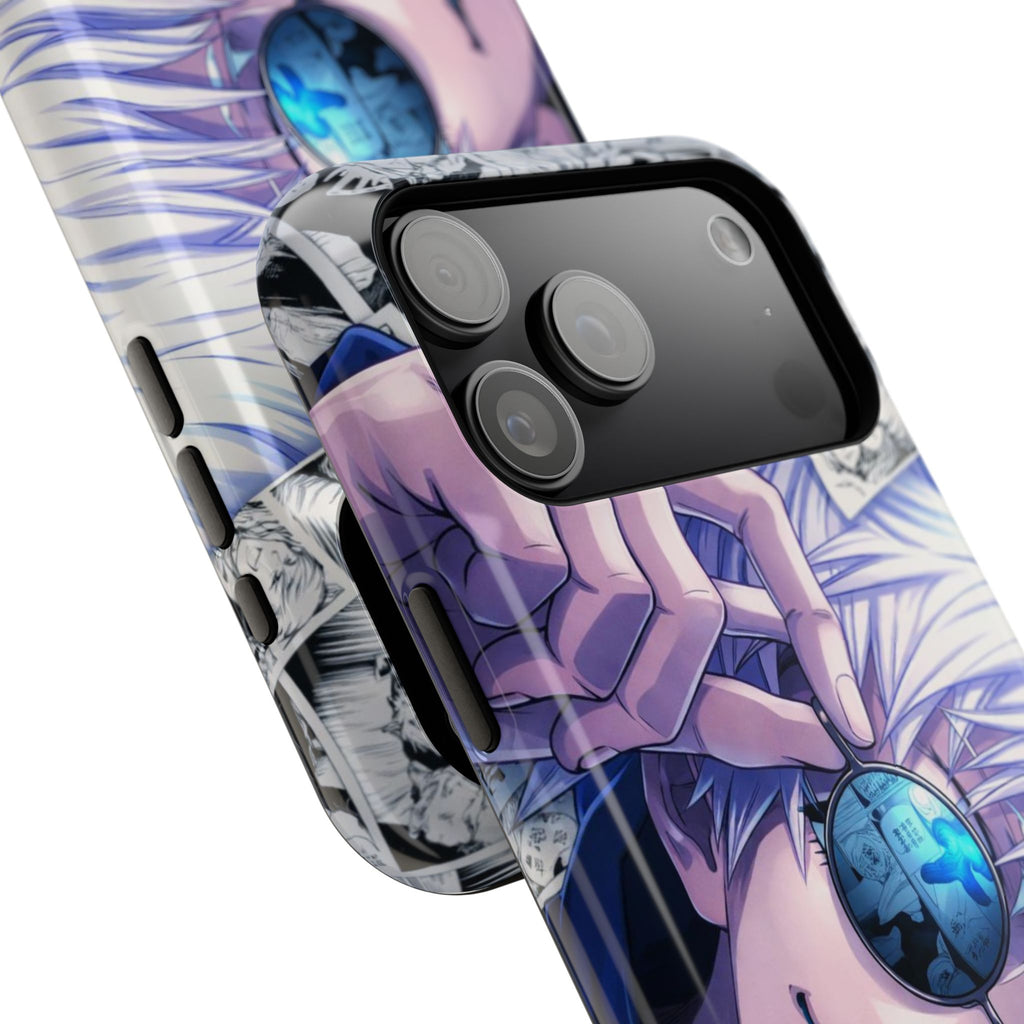 Anime Character Impact-Resistant Phone Case — Stylish Sunglasses Manga Design