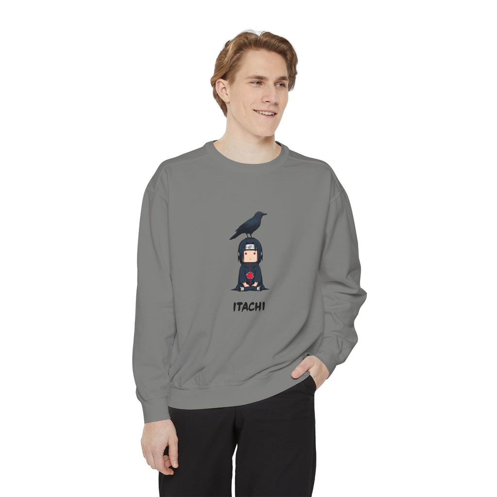 Chibi Ninja Illustration Sweatshirt | Anime Ninja Crow Graphic