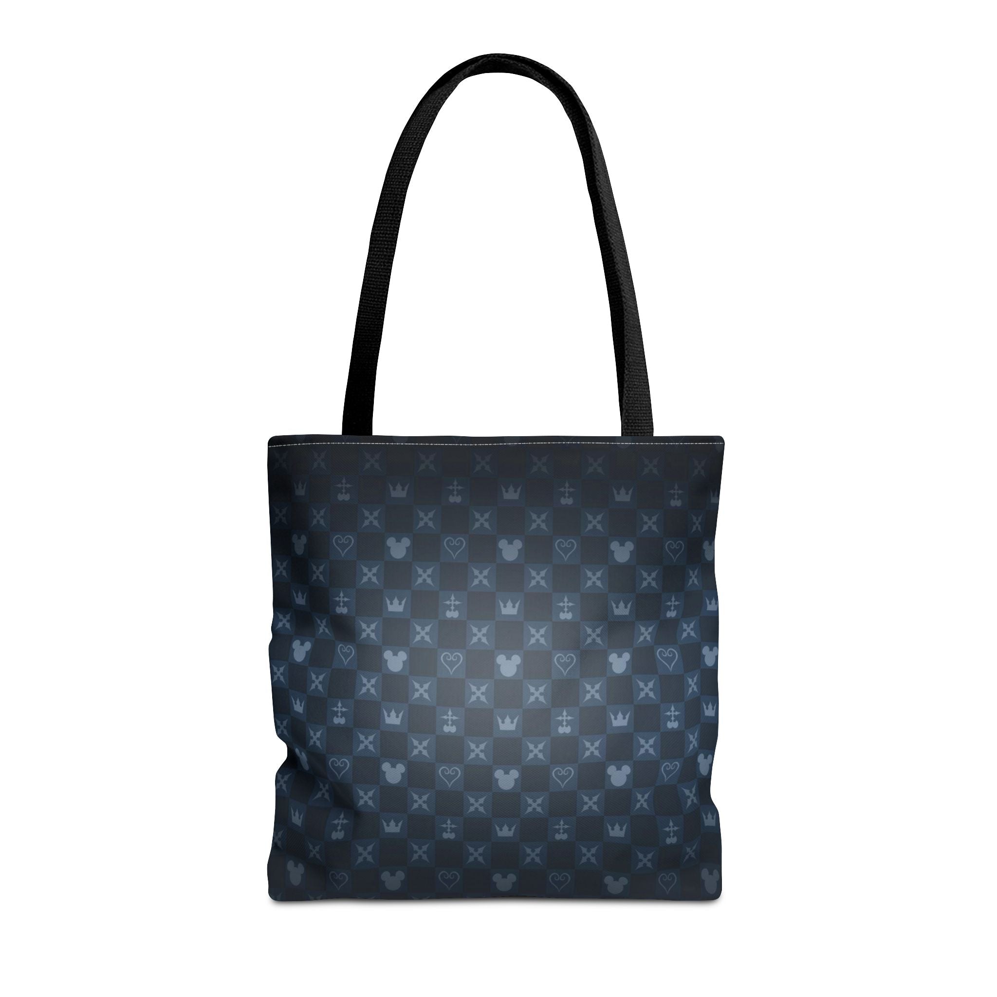 Dark Blue Patterned Monogram Tote | All-Over Print Tote