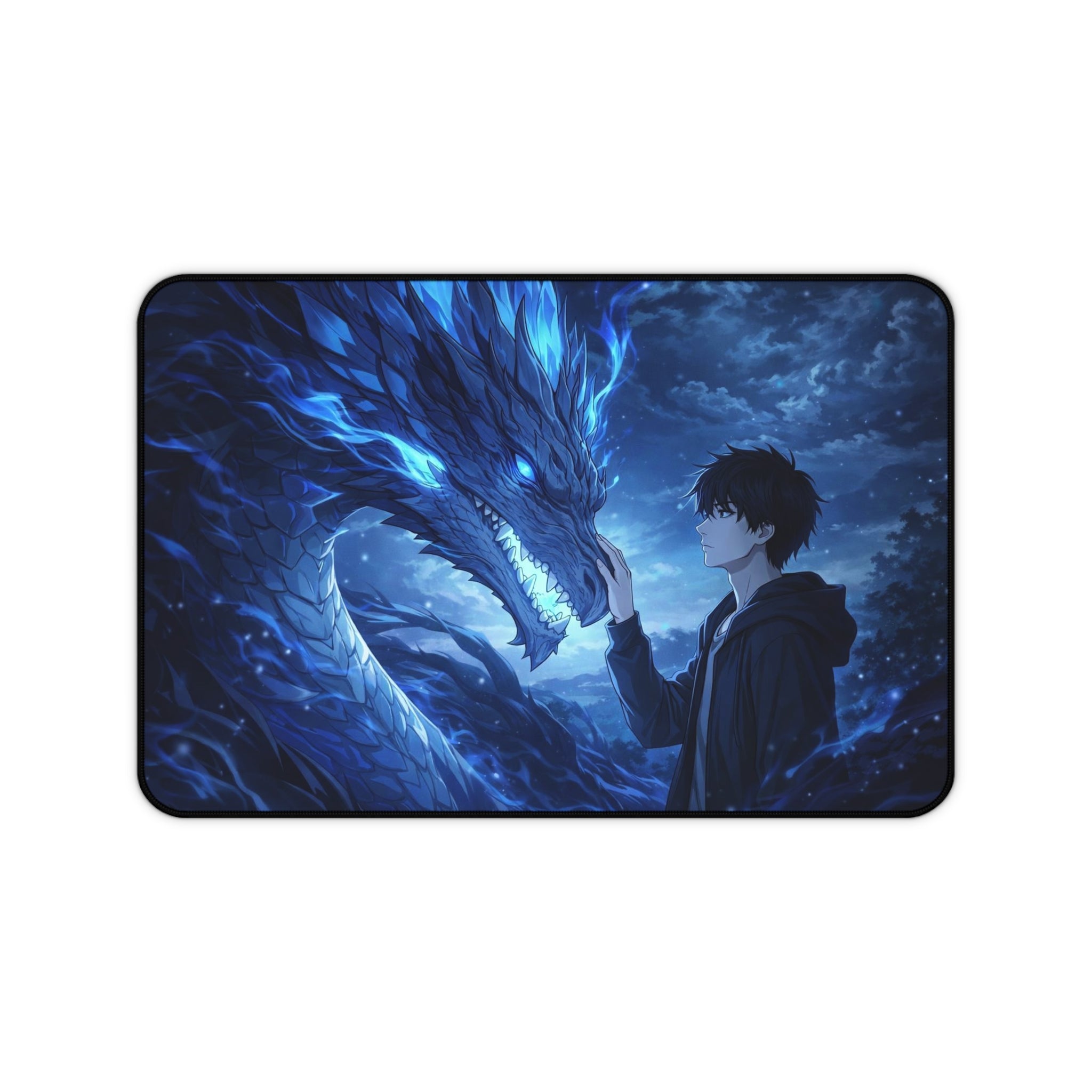 Dragon Bond Desk Mat — Anime Blue Dragon Gaming Mouse Pad