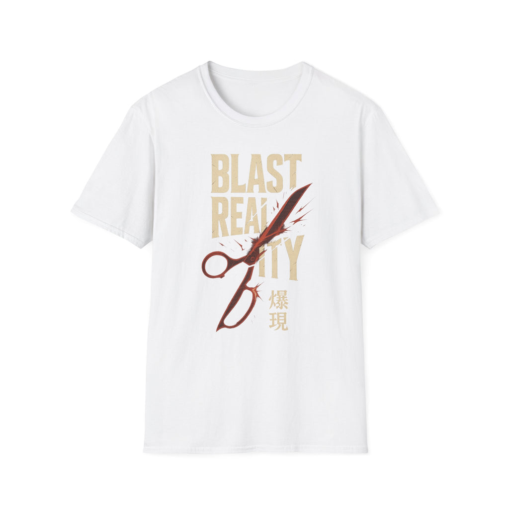 Blast Reality Unisex Softstyle T-Shirt - Graphic Tee, Casual Wear, Gift for Creatives, Art Lovers, Fashion Statement