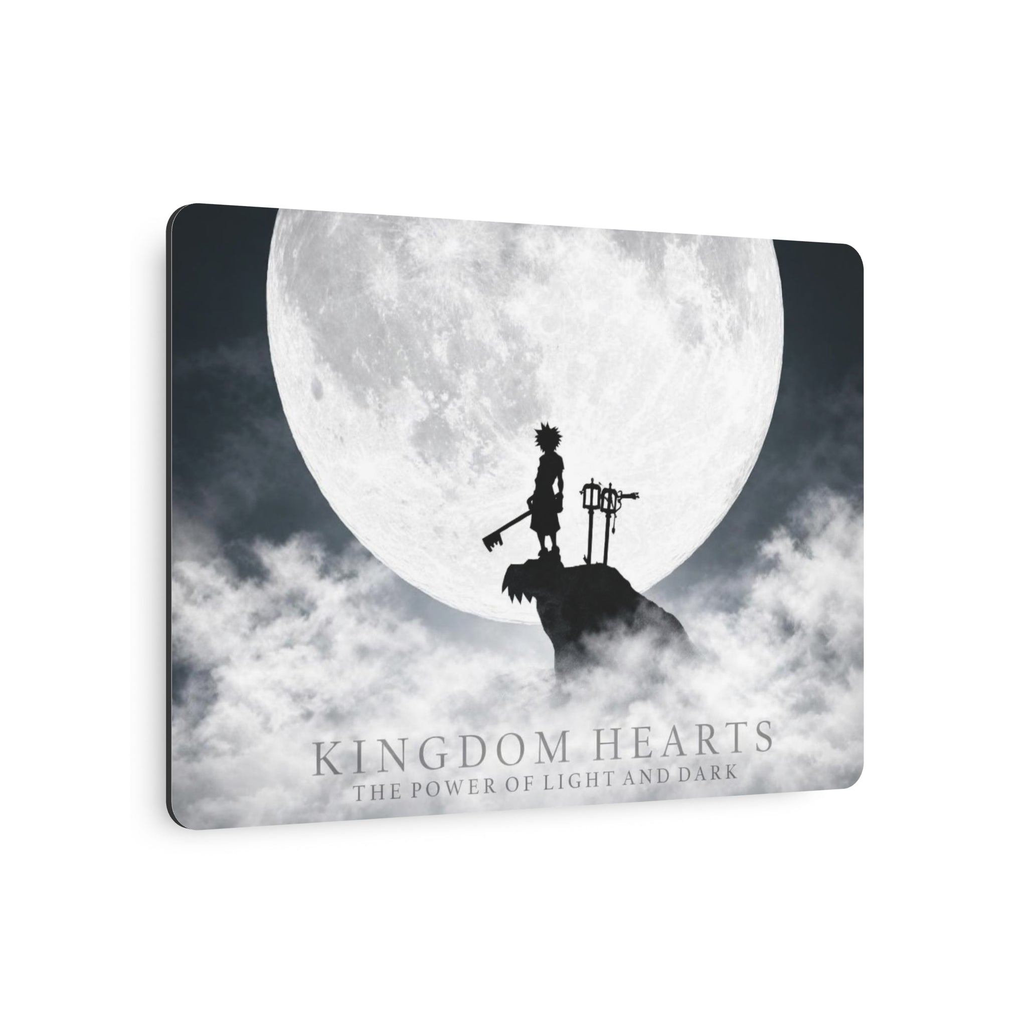 Boy with Key  Moon Silhouette Metal Art Sign | Sora Keyblade Wall Decor