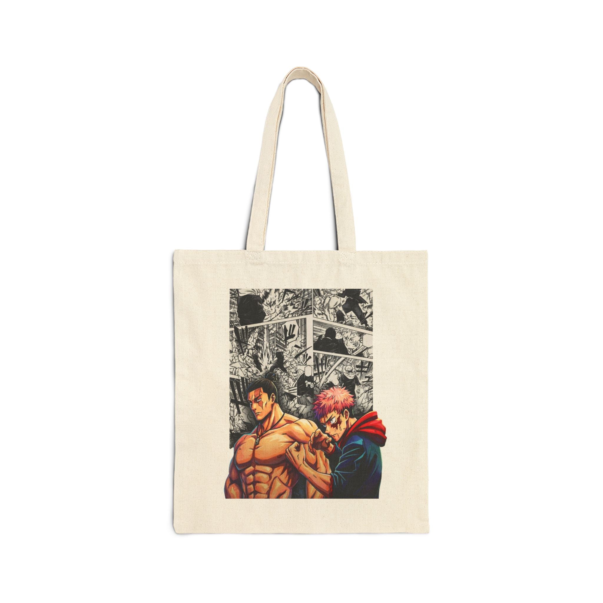 Anime Duo Illustration Tote Bag | Manga Panel Background