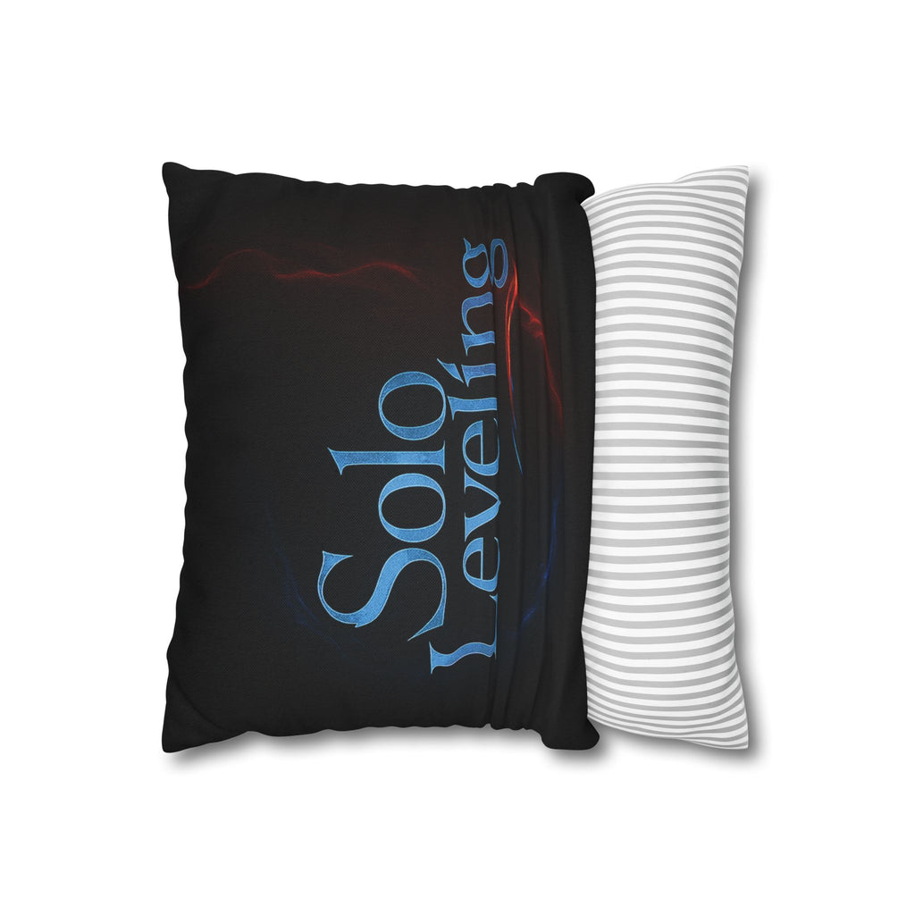 Solo Leveling Pillowcase | Square Throw Pillow Cover, Anime Logo Design