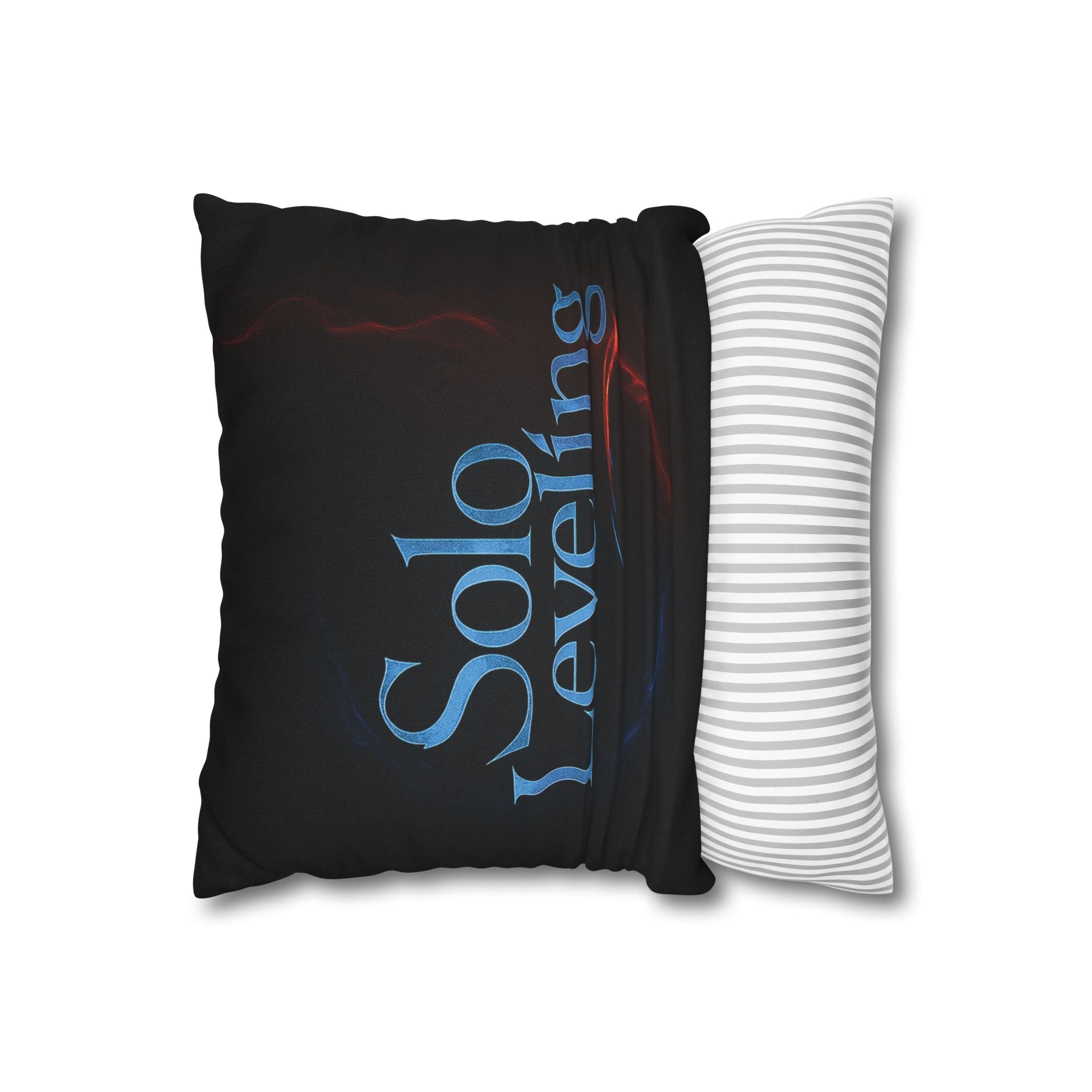 Solo Leveling Pillowcase | Square Throw Pillow Cover, Anime Logo Design