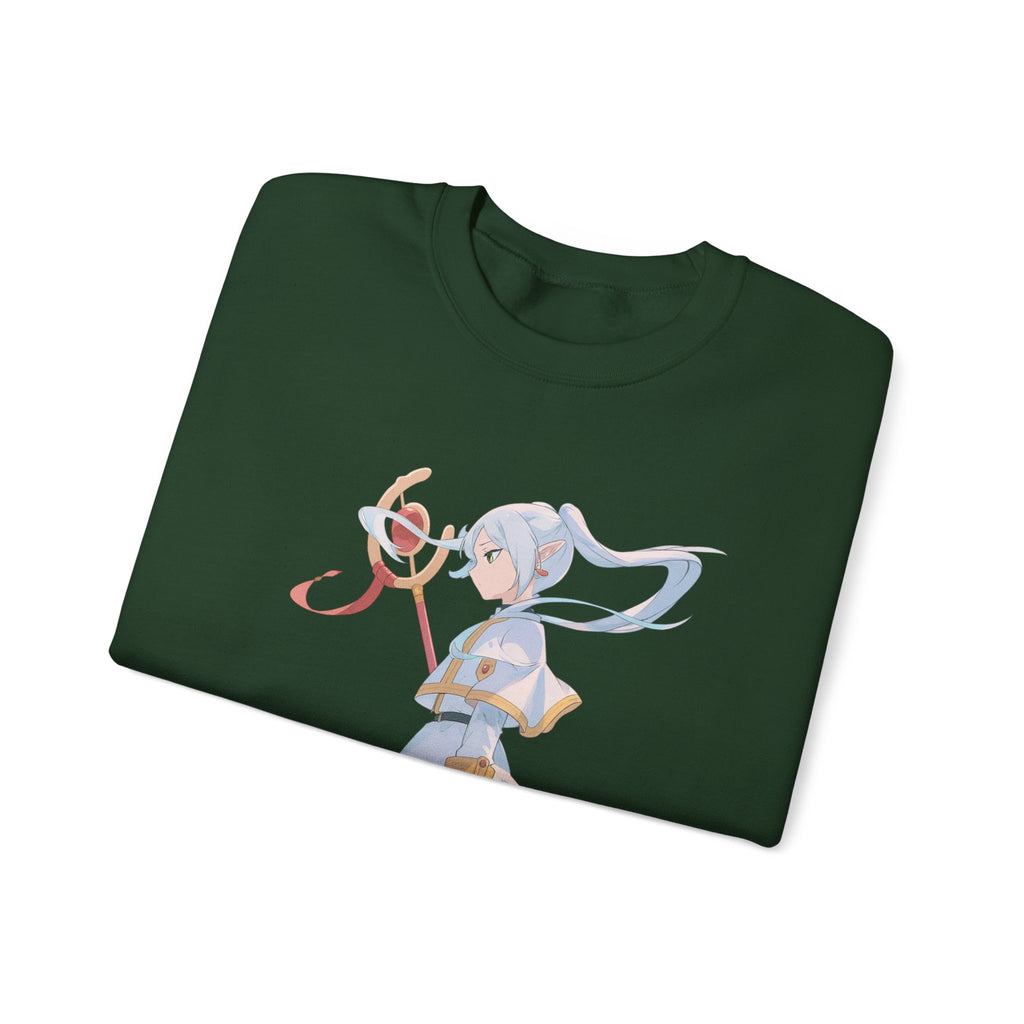 Chibi Anime Girl Illustration Sweatshirt | Pastel Magic Ribbon