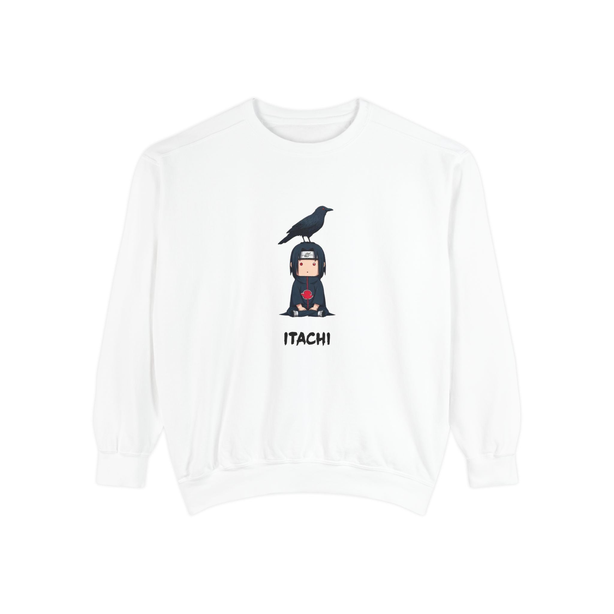Chibi Ninja Illustration Sweatshirt | Anime Ninja Crow Graphic