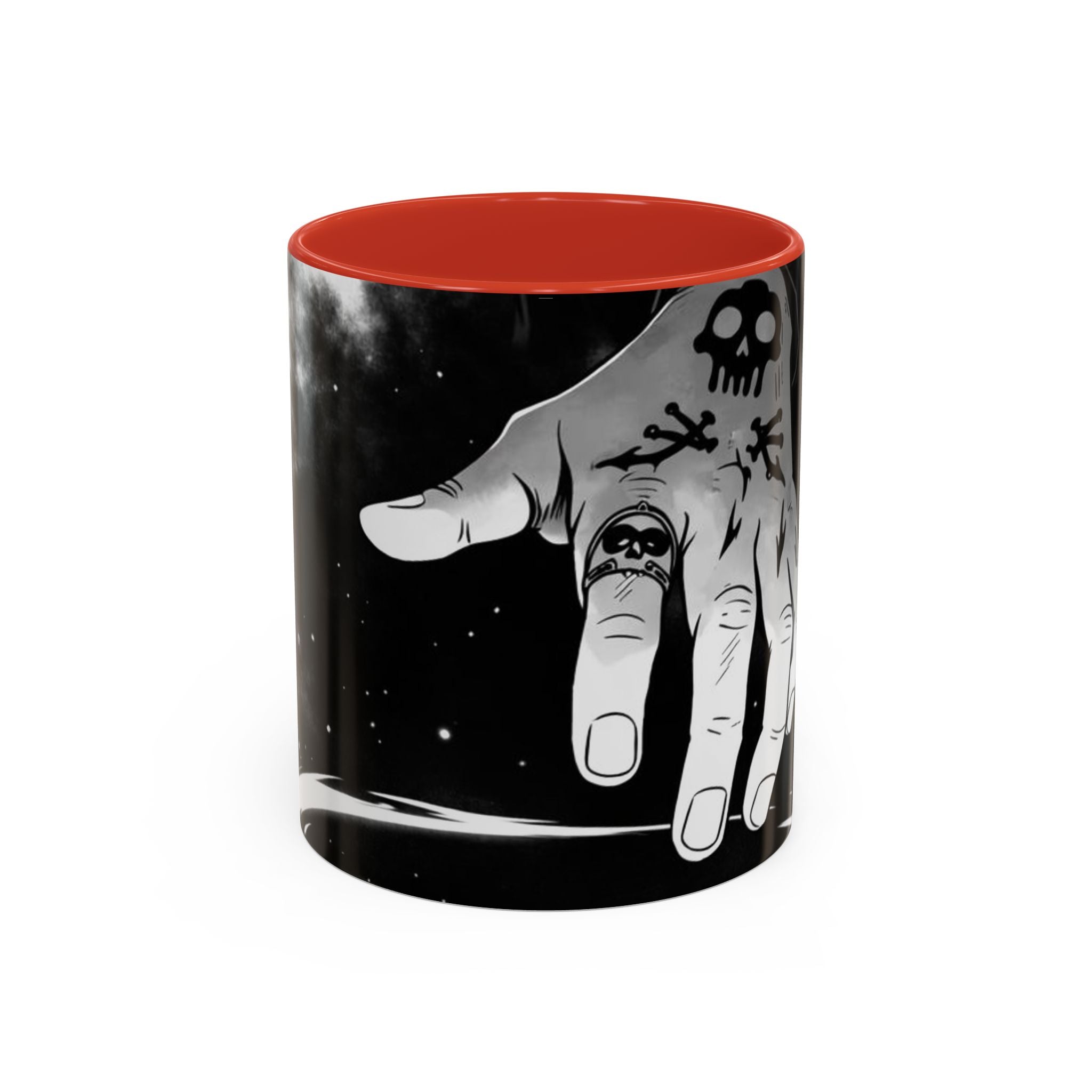 Skull Tattoo Hand Mug | Accent Coffee Mug 11oz 15oz