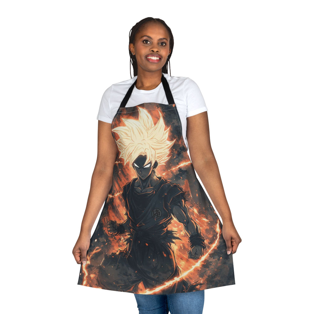 Super  Warrior Apron | Fiery Anime Power Kitchen Apron