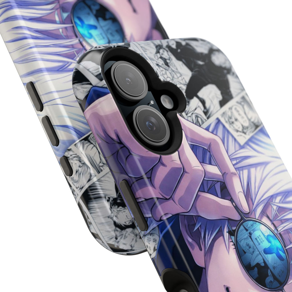 Anime Character Impact-Resistant Phone Case — Stylish Sunglasses Manga Design