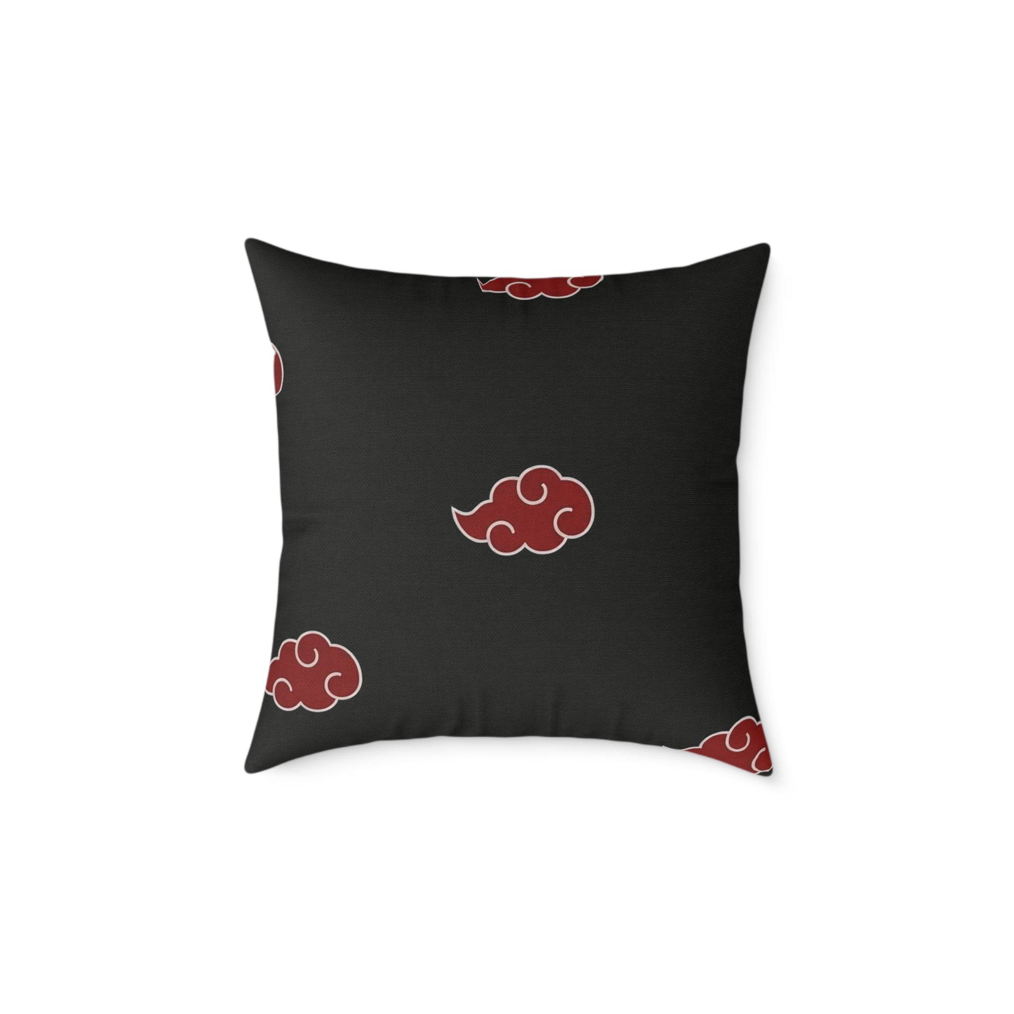 Red Akatsuki Cloud Pillow | Anime Pattern Accent Pillow