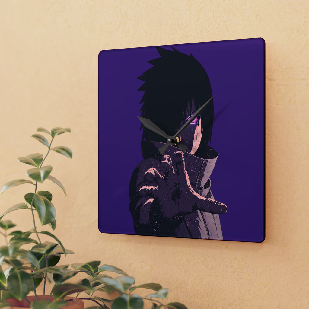 Boy Ninja Acrylic Wall Clock — Anime Ninja Room Decor