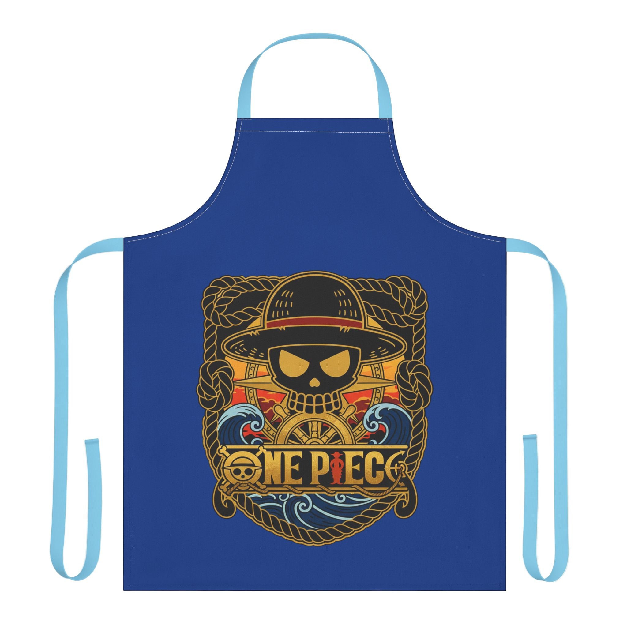 Skull Straw Hat Pirate Apron | One Piece Inspired Cooking Apron