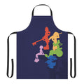 Rainbow Silhouette Characters Apron | Colorful Gaming Key Art
