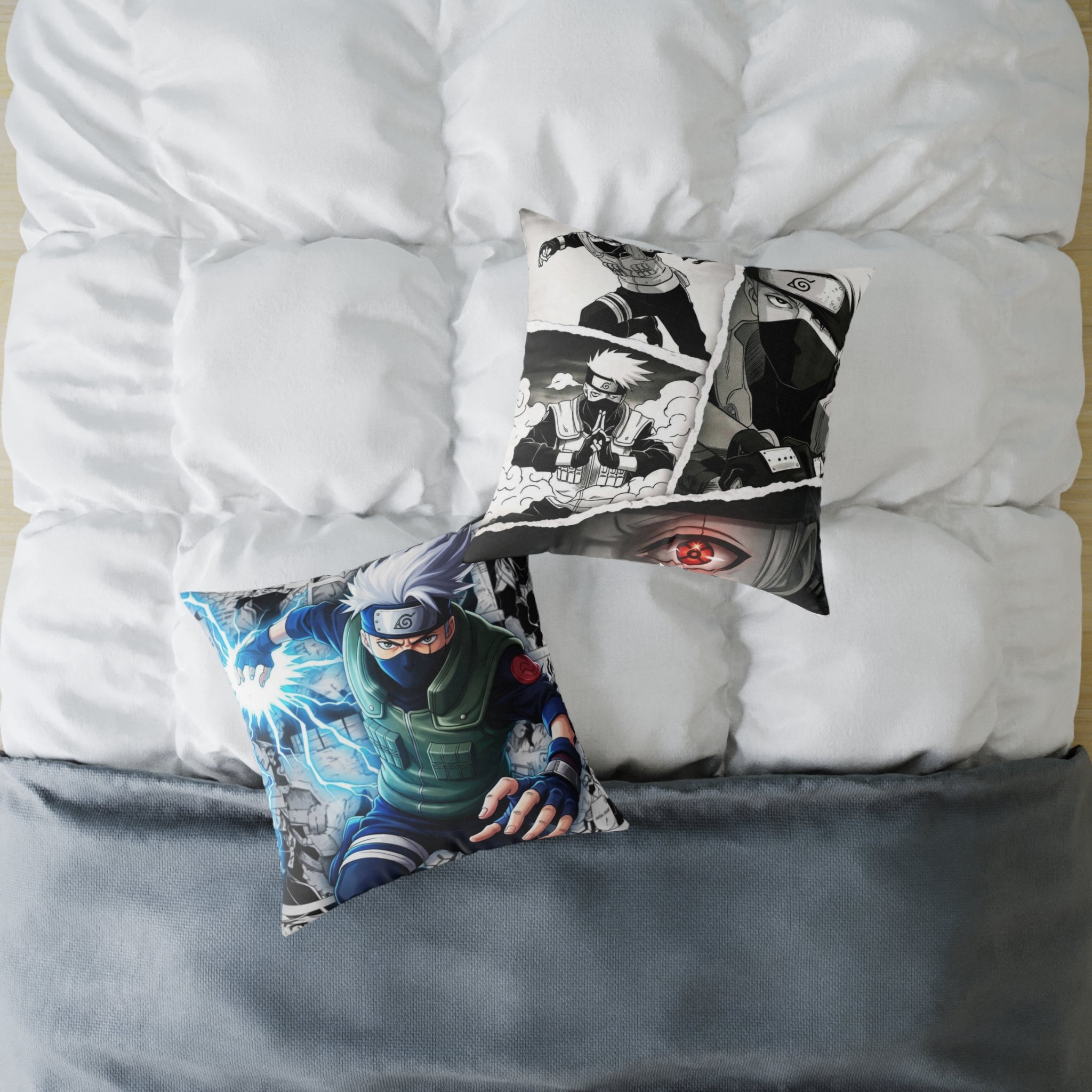 Anime Lightning Pose Pillow | Anime Ninja Manga Collage