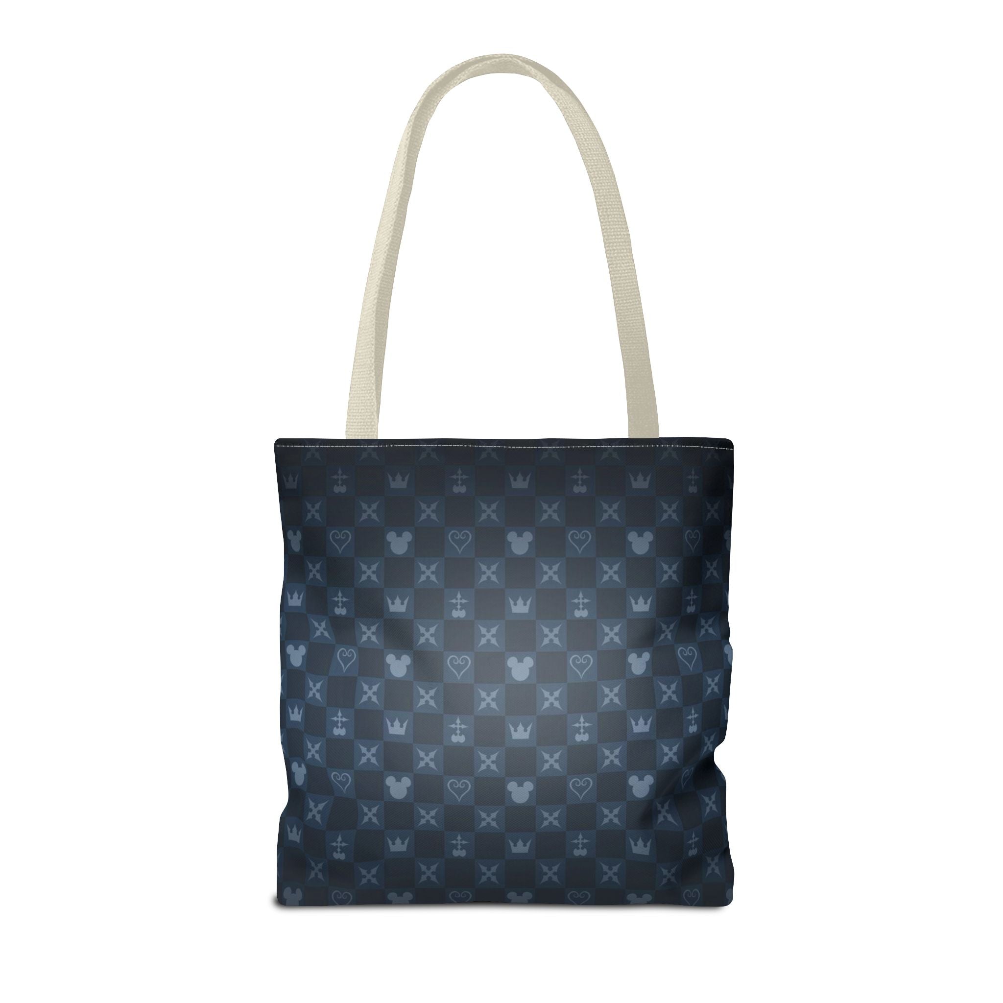 Dark Blue Patterned Monogram Tote | All-Over Print Tote