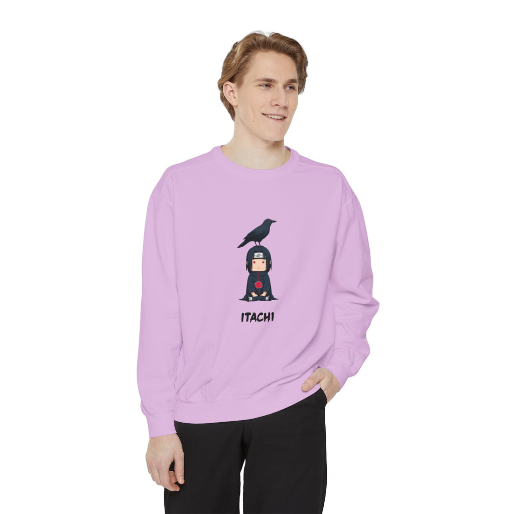 Chibi Ninja Illustration Sweatshirt | Anime Ninja Crow Graphic