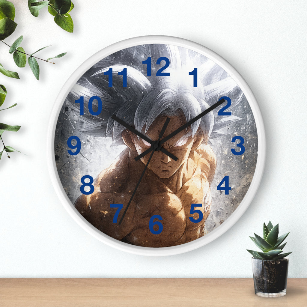 Ultra Instinct Anime Warrior Wall Clock | Illustrated Character Timepiece