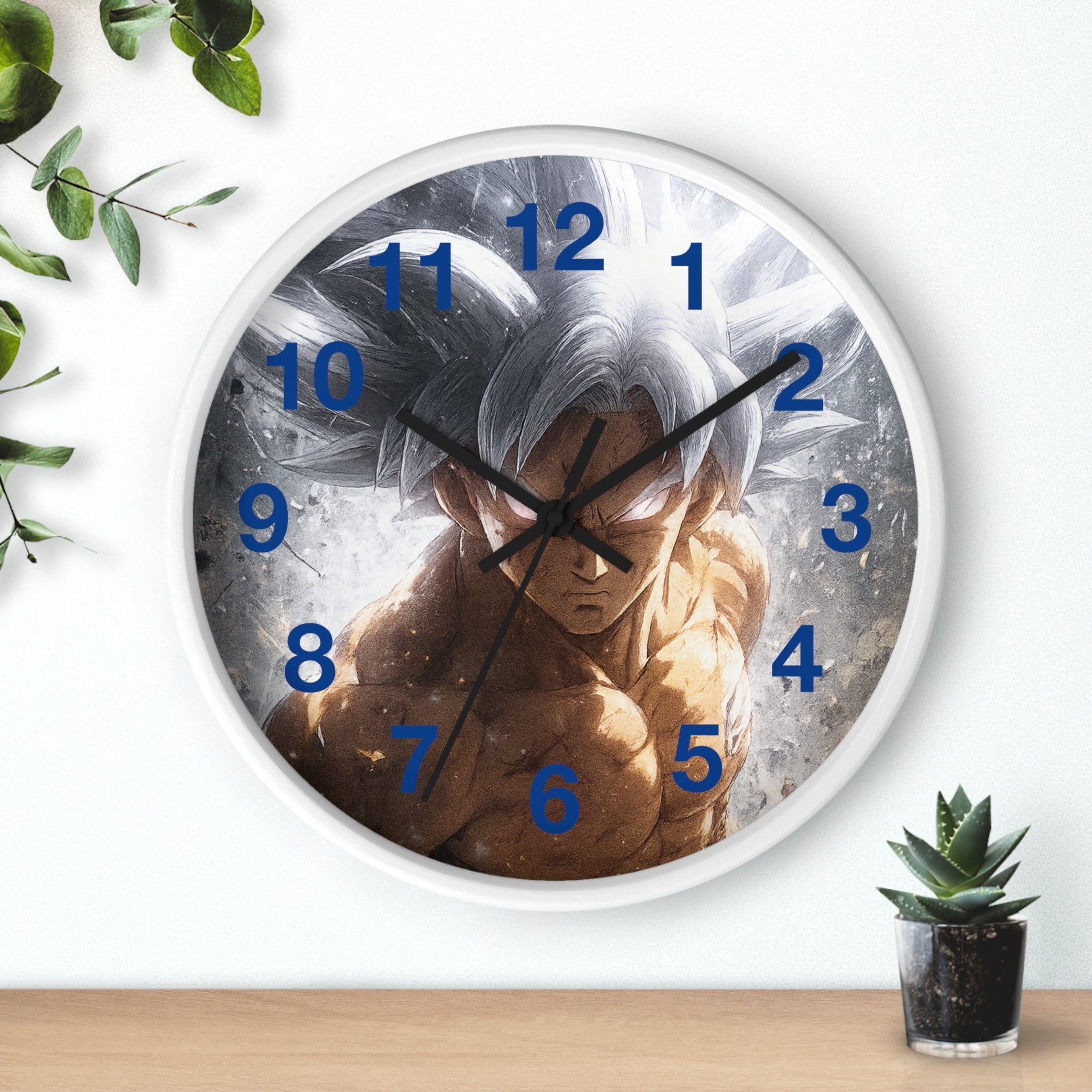 Ultra Instinct Anime Warrior Wall Clock | Illustrated Character Timepiece