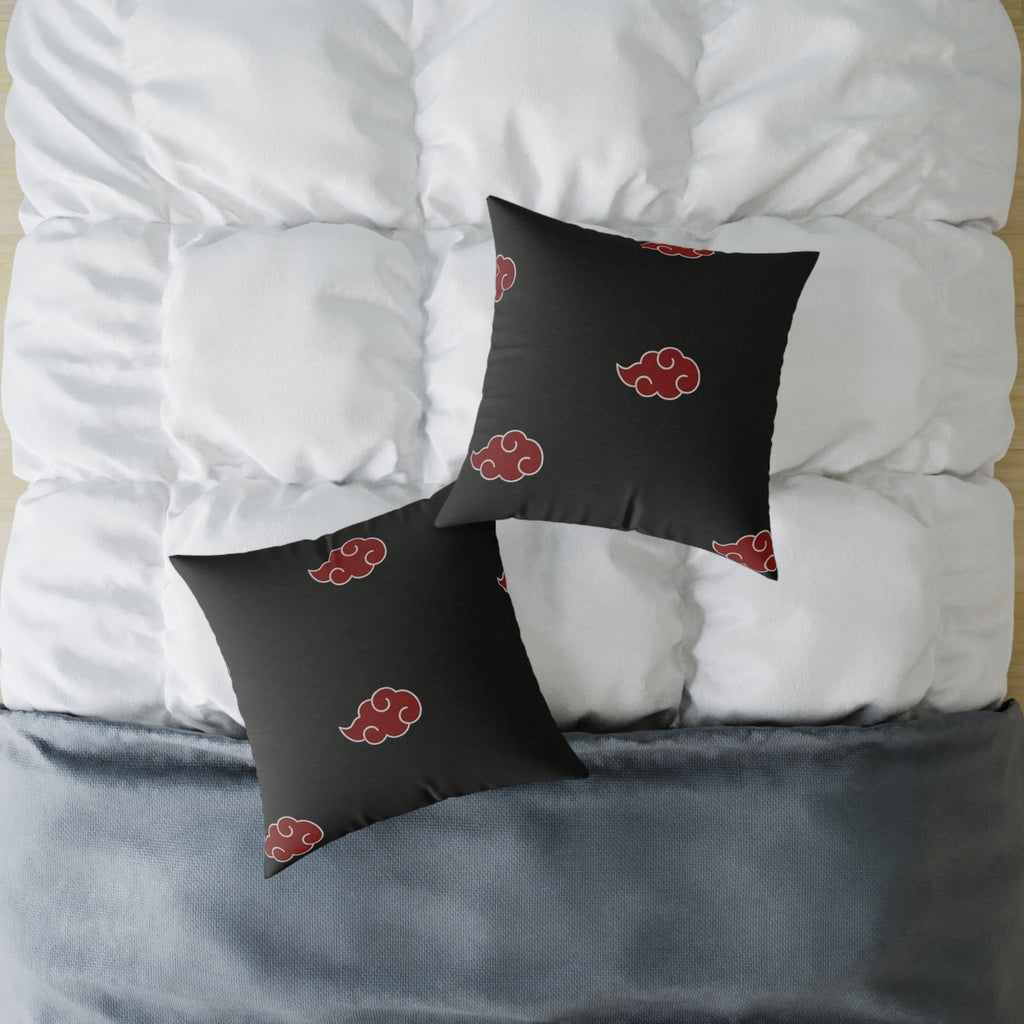 Red Akatsuki Cloud Pillow | Anime Pattern Accent Pillow