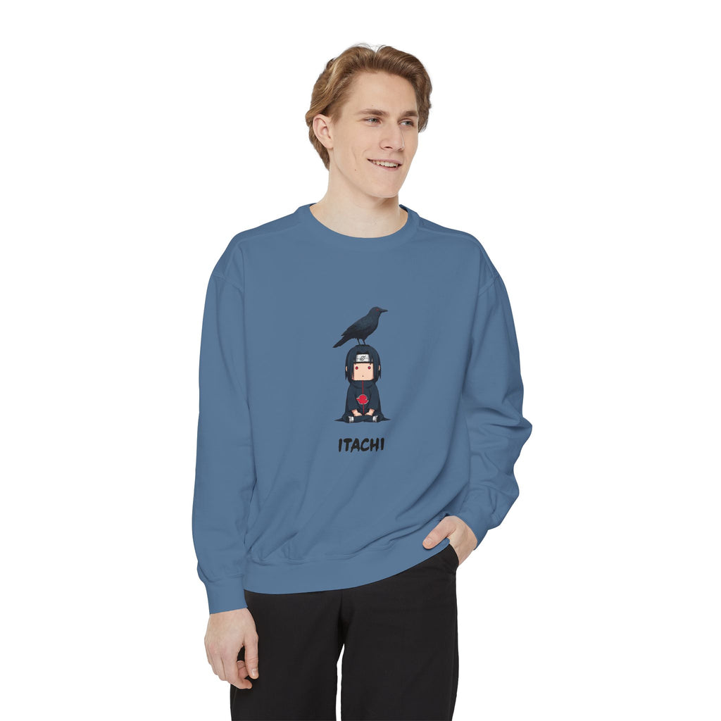 Chibi Ninja Illustration Sweatshirt | Anime Ninja Crow Graphic
