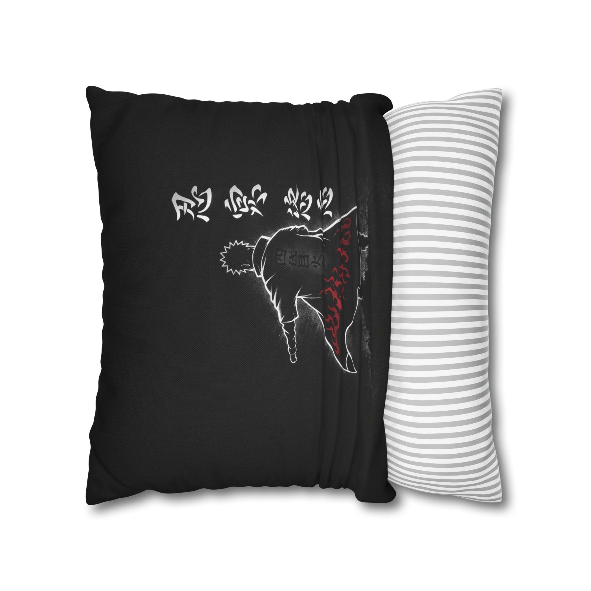 Akatsuki Cloak Ninja Silhouette Pillowcase | Square Polyester Pillowcase