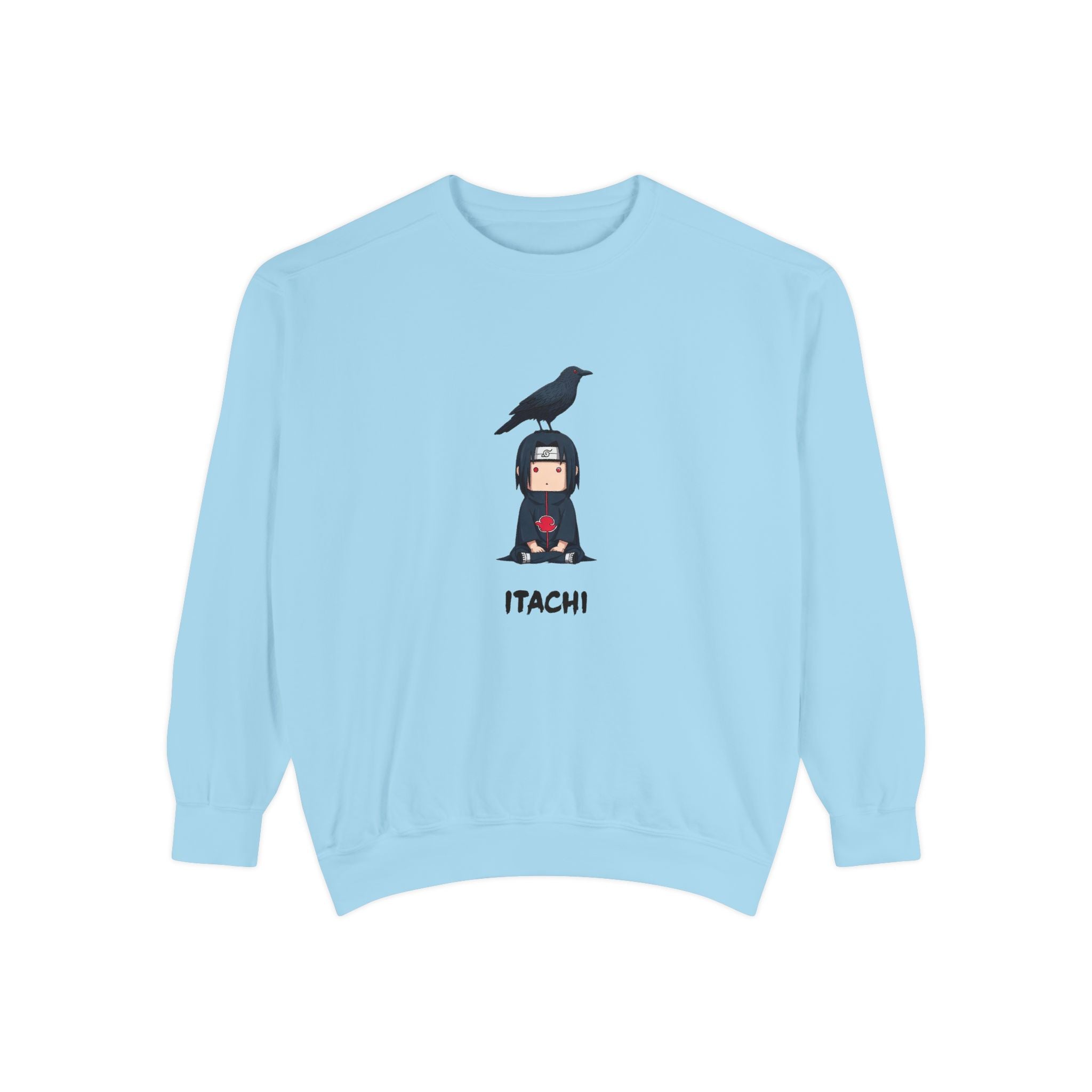 Chibi Ninja Illustration Sweatshirt | Anime Ninja Crow Graphic