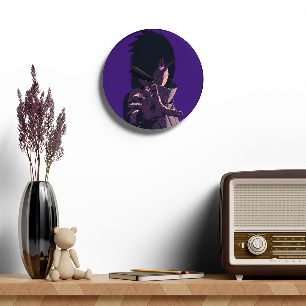 Boy Ninja Acrylic Wall Clock — Anime Ninja Room Decor