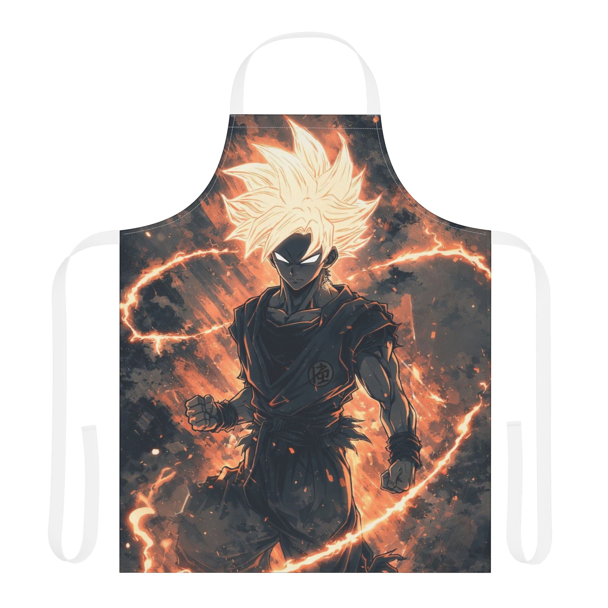 Super  Warrior Apron | Fiery Anime Power Kitchen Apron