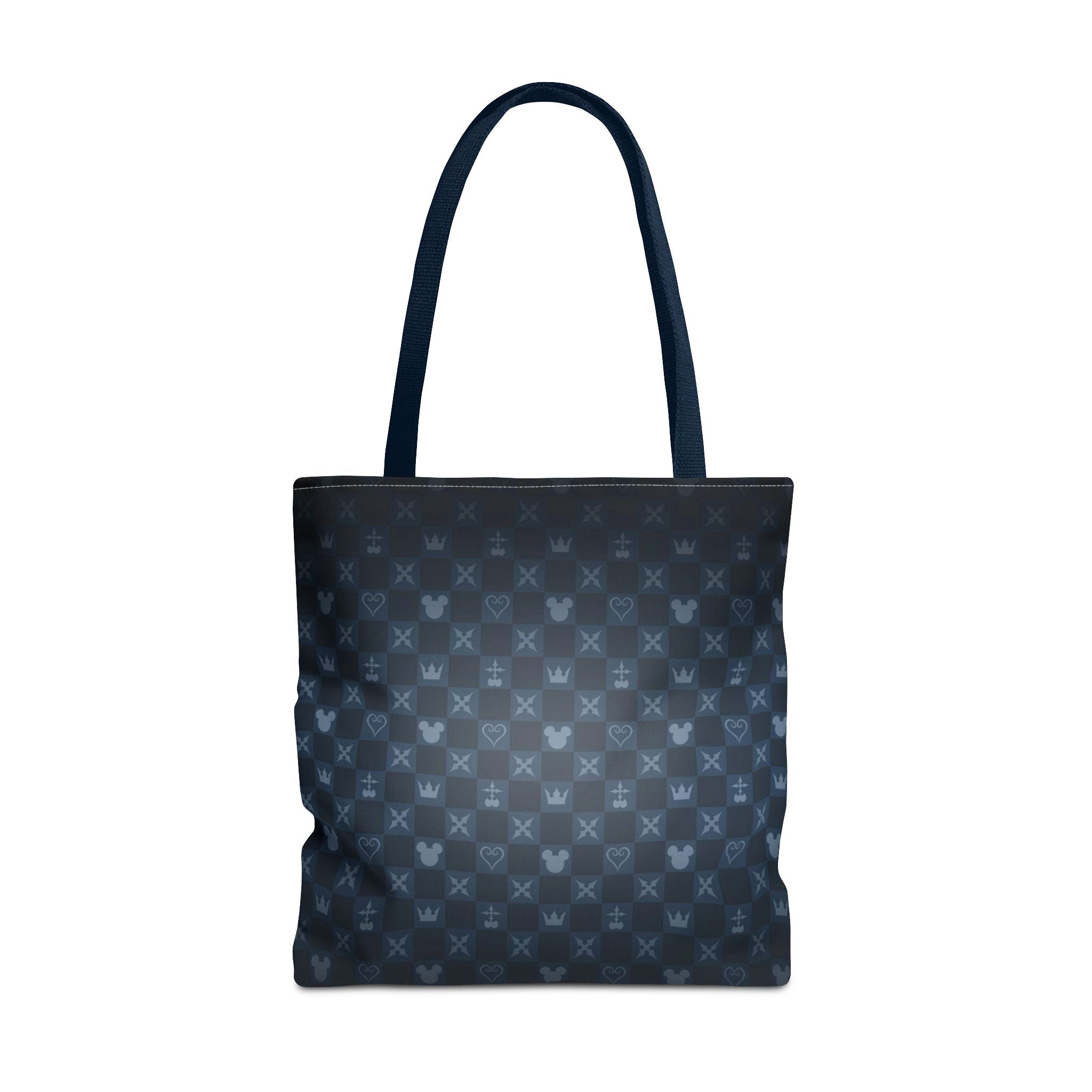 Dark Blue Patterned Monogram Tote | All-Over Print Tote