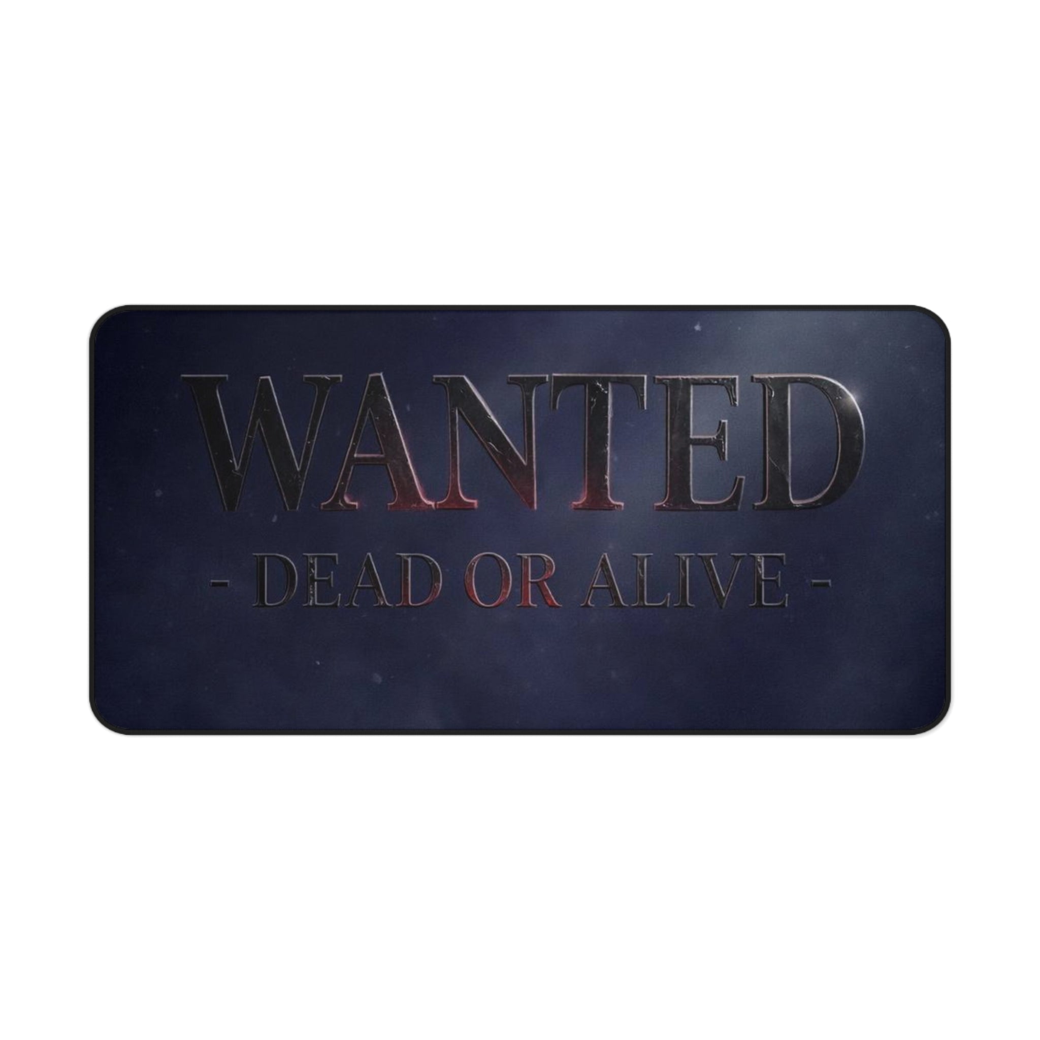 Wanted Dead or Alive Desk Mat | Dark Vintage Western Typography Mousepad