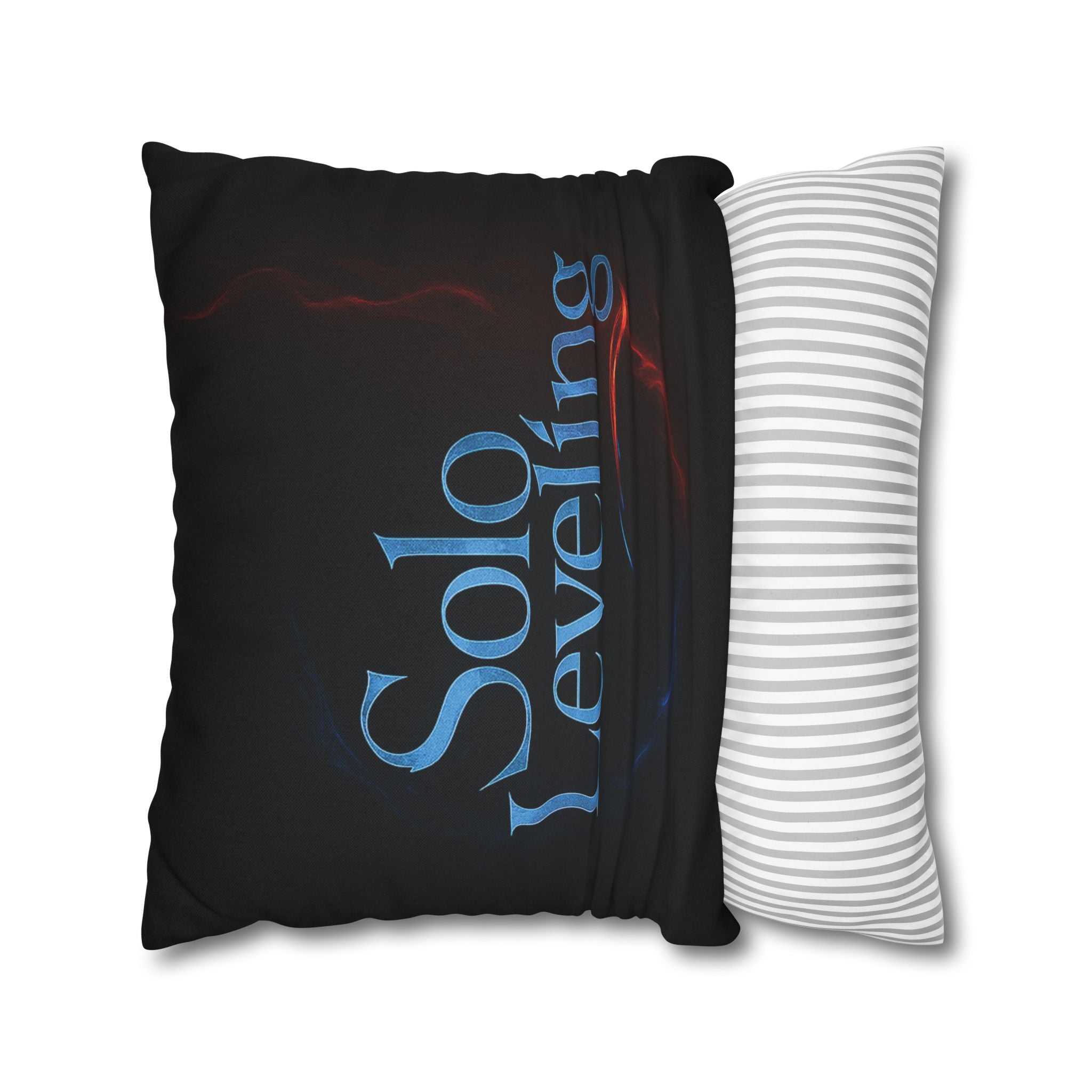 Solo Leveling Pillowcase | Square Throw Pillow Cover, Anime Logo Design